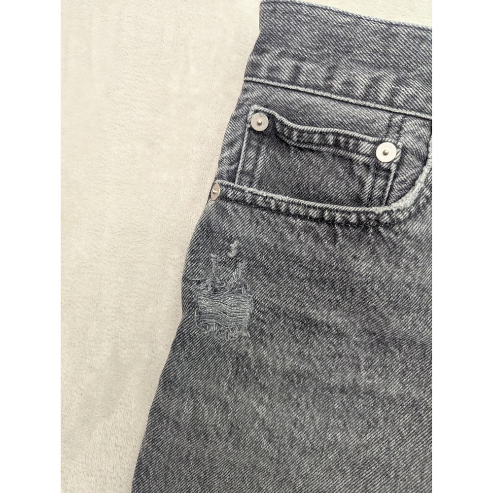 Madewell Relaxed Mid Length Denim Shorts Womens 26 Gray Cutoff Frayed Hem - Picture 5 of 15